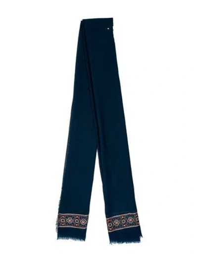 Pre-owned Matthew Williamson Printed Scarf In Blue