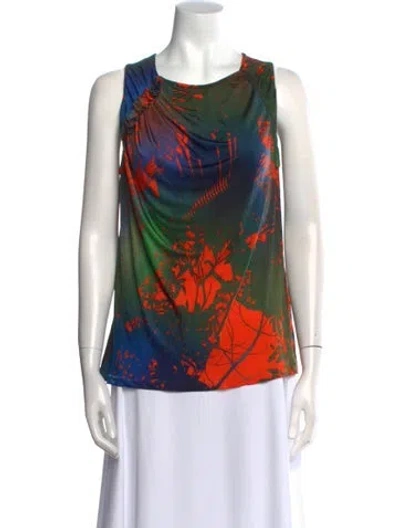 Pre-owned Matthew Williamson Printed Square Neckline Top In Multi