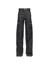 Matthew Williamson Raw Zip-pocket Cargo Pants In Blue
