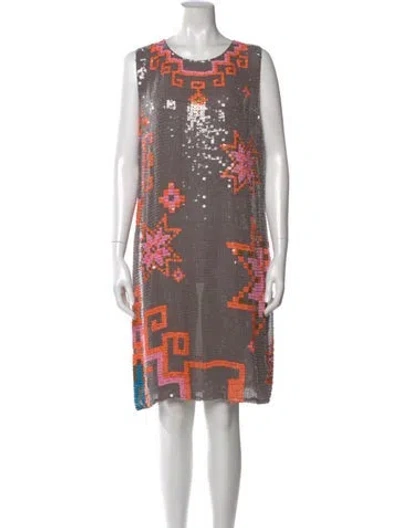 Pre-owned Matthew Williamson Silk Knee-length Dress W/ Tags In Multi