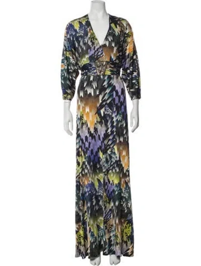 Pre-owned Matthew Williamson Silk Long Dress In Black