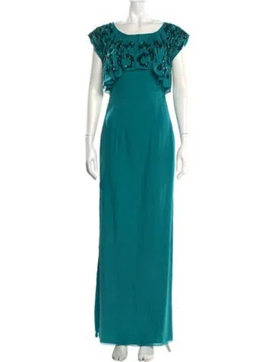 Pre-owned Matthew Williamson Silk Long Dress In Blue