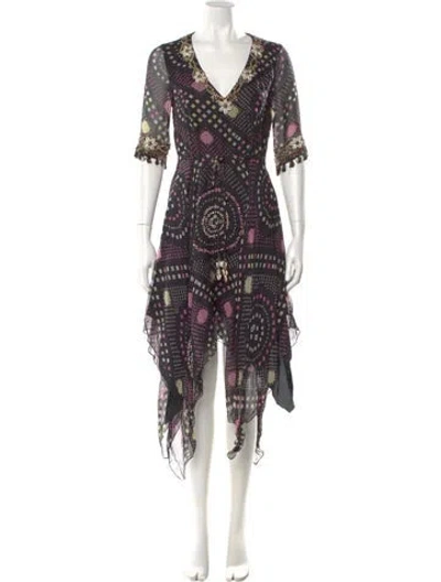 Pre-owned Matthew Williamson Silk Long Dress In Multi