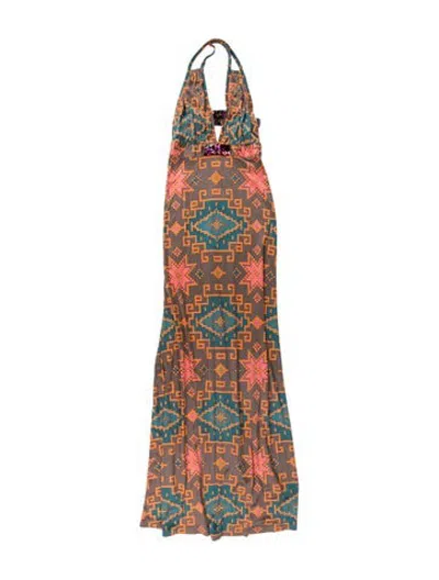Pre-owned Matthew Williamson Silk Long Dress In Multicolor