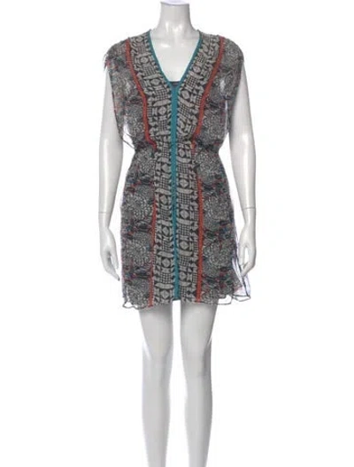 Pre-owned Matthew Williamson Silk Mini Dress In Black
