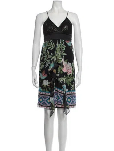 Pre-owned Matthew Williamson Silk Mini Dress In Black