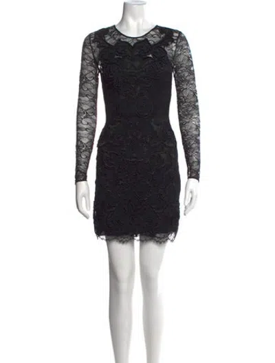 Pre-owned Matthew Williamson Silk Mini Dress In Black