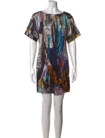 Pre-owned Matthew Williamson Silk Mini Dress In Multicolor