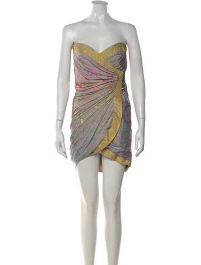 Pre-owned Matthew Williamson Silk Mini Dress In Neutral