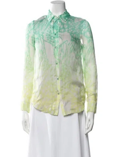 Pre-owned Matthew Williamson Silk Printed Blouse In Multicolor