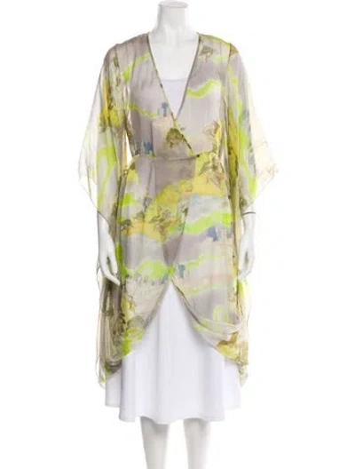 Pre-owned Matthew Williamson Silk Printed Vest In Multi