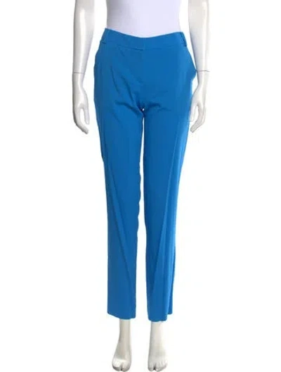 Pre-owned Matthew Williamson Straight Leg Pants W/ Tags In Blue