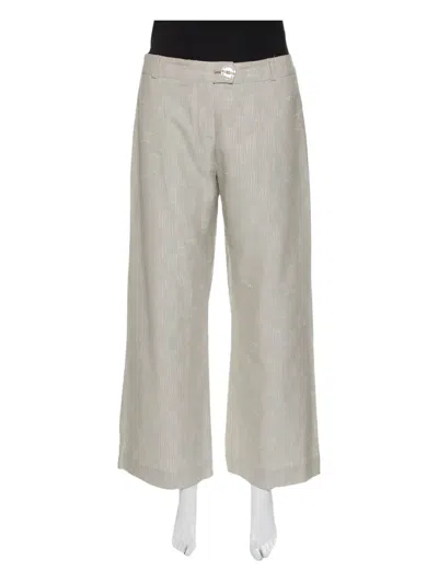 Pre-owned Matthew Williamson Vintage  Button-closure Trousers In Neutral
