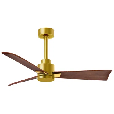 Matthews Fan Company 42" Alessandra Brushed Brass And Walnut Ceiling Fan