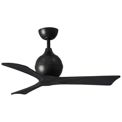 Matthews Fan Company 42" Matthews Irene 3 Matte Black Remote Ceiling Fan