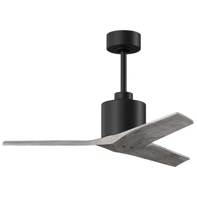 Matthews Fan Company 42" Matthews Mollywood Matte Black Barnwood Ceiling Fan With Remote