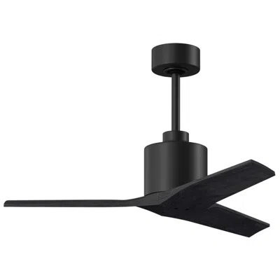 Matthews Fan Company 42" Matthews Mollywood Matte Black Outdoor Ceiling Fan With Remote