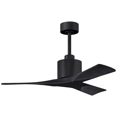 Matthews Fan Company 42" Matthews Nan Matte Black Outdoor Ceiling Fan With Remote