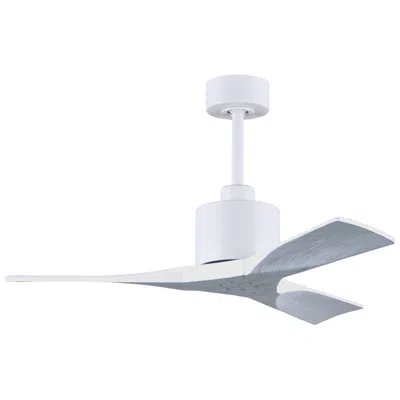 Matthews Fan Company 42" Matthews Nan Matte White Outdoor Ceiling Fan With Remote