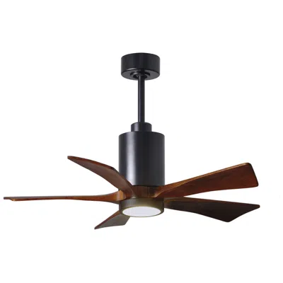 Matthews Fan Company 42" Matthews Patricia-5 Matte Black Walnut Led Ceiling Fan