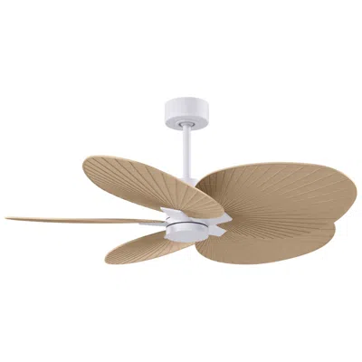 Matthews Fan Company 48" Matthews Alessandra Tropical Matte White Ceiling Fan
