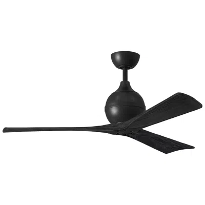 Matthews Fan Company 52" Matthews Irene 3 Matte Black Remote Ceiling Fan