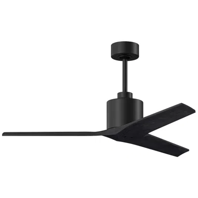 Matthews Fan Company 52" Matthews Mollywood Matte Black Outdoor Ceiling Fan With Remote