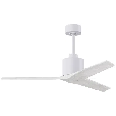 Matthews Fan Company 52" Matthews Mollywood Matte White Outdoor Ceiling Fan With Remote