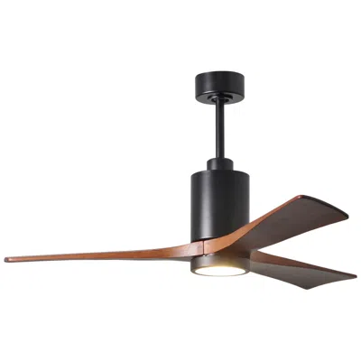 Matthews Fan Company 52" Matthews Patricia-3 Matte Black Walnut Blades Ceiling Fan
