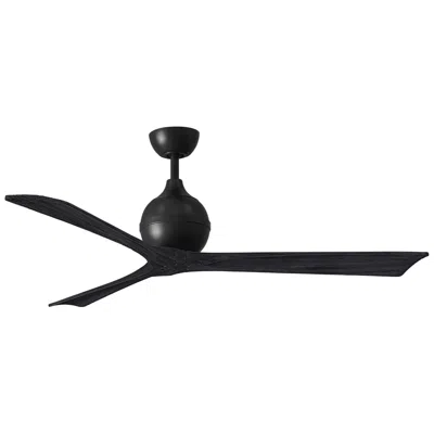 Matthews Fan Company 60" Matthews Irene 3 Matte Black Remote Ceiling Fan
