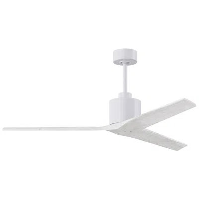 Matthews Fan Company 60" Matthews Mollywood Matte White Outdoor Ceiling Fan With Remote