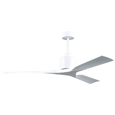 Matthews Fan Company 60" Matthews Nan Matte White Outdoor Ceiling Fan With Remote