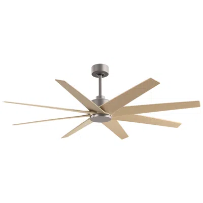 Matthews Fan Company 64" Ariella Brushed Nickel Ceiling Fan W/ Light Maple Blades