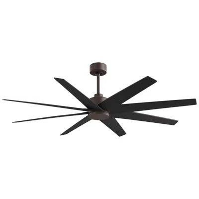 Matthews Fan Company 64" Matthews Ariella Textured Bronze And Matte Black Ceiling Fan