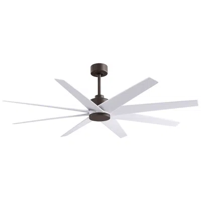 Matthews Fan Company 64" Matthews Ariella Textured Bronze And Matte White Ceiling Fan