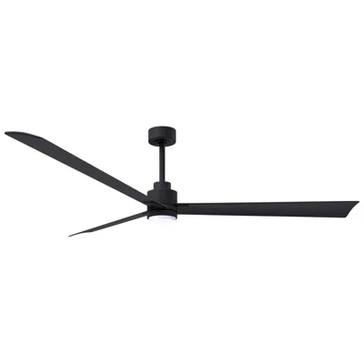 Matthews Fan Company 72" Matthews Damp Led Matte Black Ceiling Fan With Remote