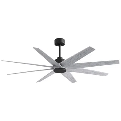 Matthews Fan Company Ariella 64" 8-blade Matte Black Ceiling Fan W/ Barn Wood Blades