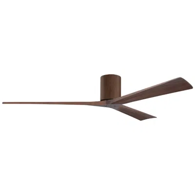 Matthews Fan Company Irene.3h 48"w 3 Blade Walnut Paddle Fan W/ Walnut Tone Blades