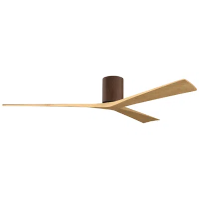 Matthews Fan Company Irene.3h 60"w 3 Blade Walnut Paddle Fan W/ Light Maple Blades