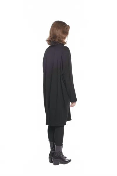 Matthildur Alabaster Long Sleeve Midi Dress In Black
