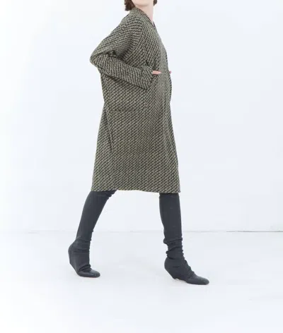 Matthildur Alabaster Loose V-neck Dress In Rain Zen Print