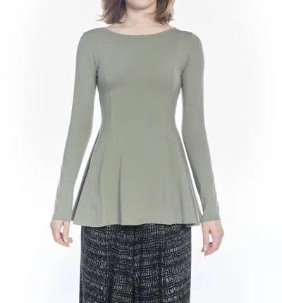 Matthildur Atarah Peplum Long Sleeve Top In Olive