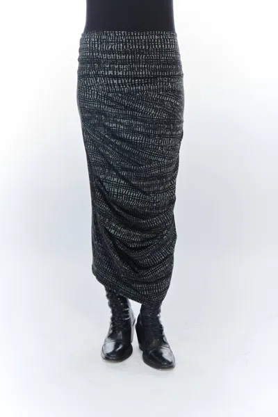 Matthildur Bettina Maxi Skirt In Black Stone Print