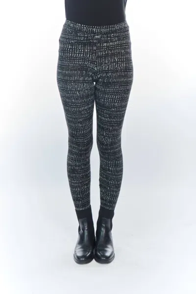 Matthildur Cotton Patterned Legging In Black Stone Print