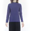 Matthildur Emilia Contrast Stitching Long Sleeve Top In Ink