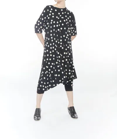 Matthildur Florence Polka Dot Midi Dress In Black Mini Dots