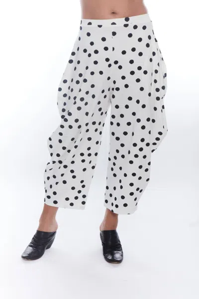 Matthildur Isla Polka Dot Pant In Ivory Mini Dots