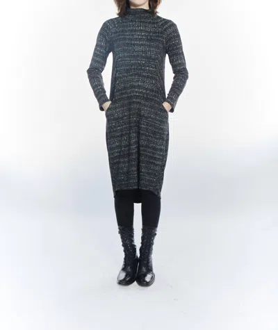 Matthildur Larisa Mock Neck Dress In Black Stone Print