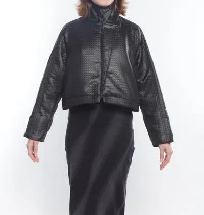Matthildur Leda Crop Long Sleeve Jacket In Black