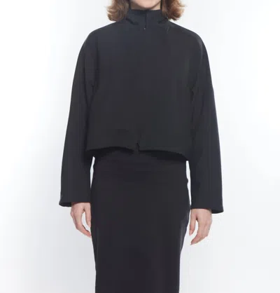 Matthildur Leda Mock Neck Long Sleeve Jacket In Black